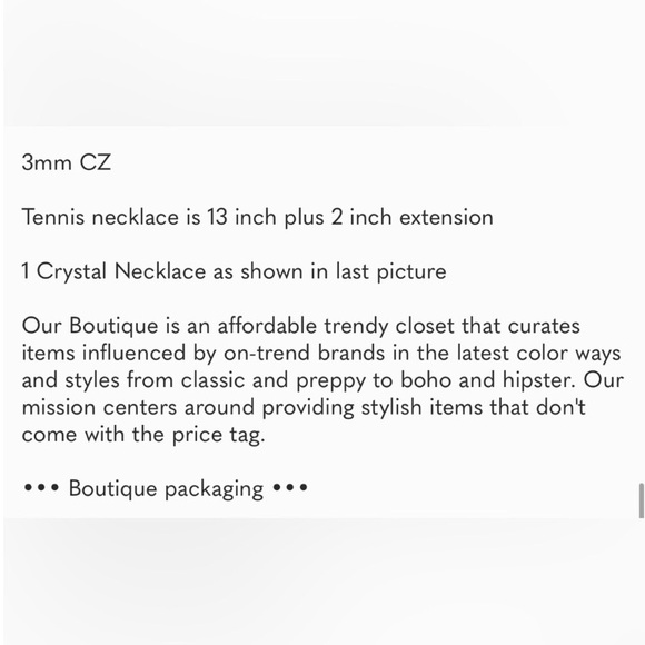 Dainty 18k gold plated Tennis Crystal Gold Necklace New - Picture 5 of 5